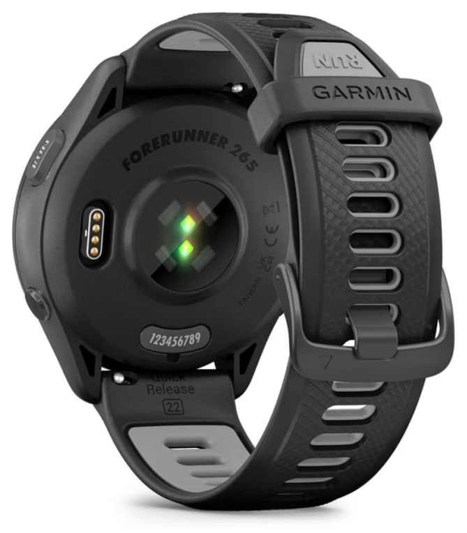 SMARTWATCH GARMIN FORERUNNER 265 NEGRO GRIS GPS - detalle