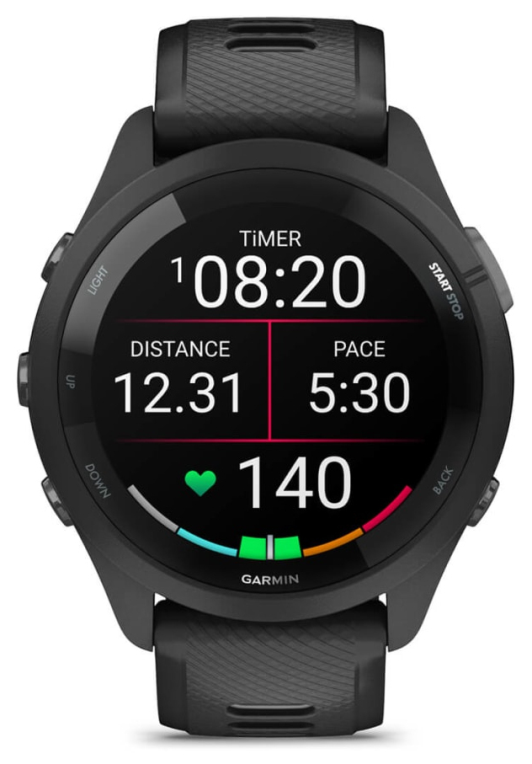 SMARTWATCH GARMIN FORERUNNER 265 NEGRO GRIS GPS - detalle
