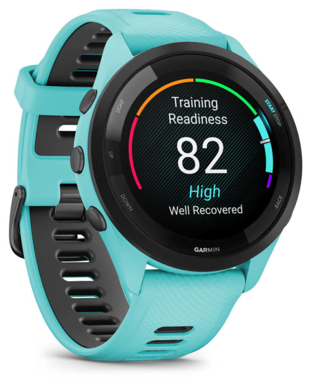 SMARTWATCH GARMIN FORERUNNER 265 TURQUESA NEGRO GPS - detalle