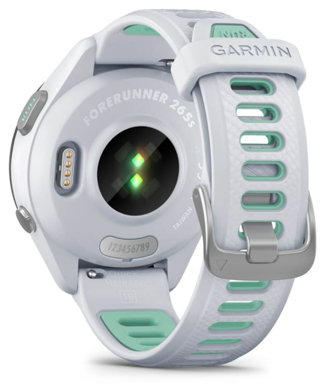 SMARTWATCH GARMIN FORERUNNER 265S BLANCO VERDE GPS - detalle