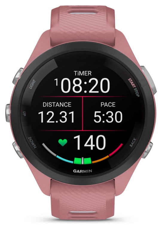 SMARTWATCH GARMIN FORERUNNER 265S ROSA BLANCO GPS - detalle