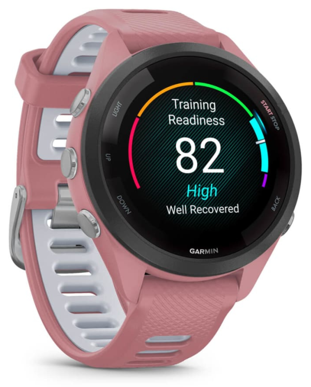 SMARTWATCH GARMIN FORERUNNER 265S ROSA BLANCO GPS - detalle