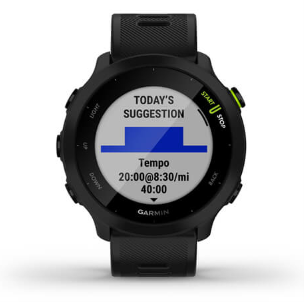 SMARTWATCH GARMIN FORERUNNER 55 GPS 42MM BLACK - detalle