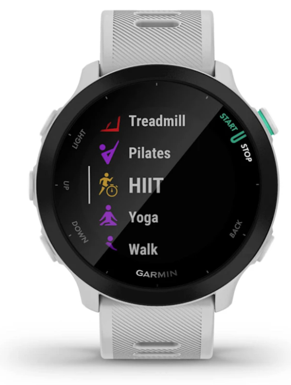 SMARTWATCH GARMIN FORERUNNER 55 GPS 42MM WHITESTONE - detalle