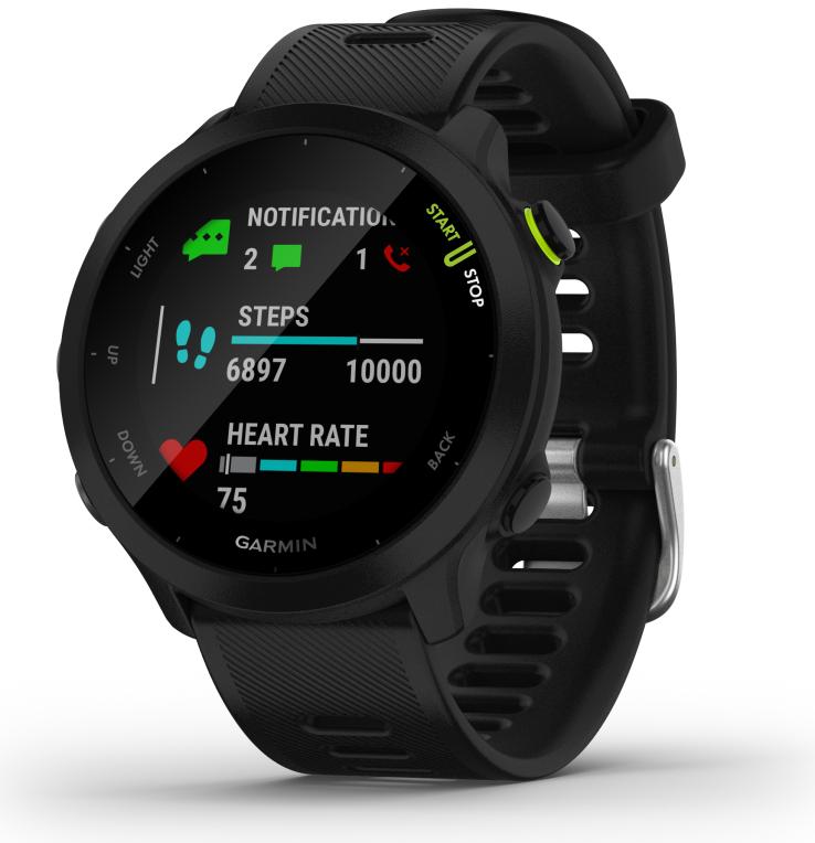 SMARTWATCH GARMIN FORERUNNER 55 NEGRO - detalle