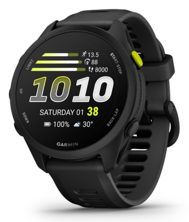 Garmin Forerunner 70 3.05 cm (1.2") AMOLED 30 mm Digital 390 x 390 Pixeles Pantalla táctil Negro GPS (satélite)