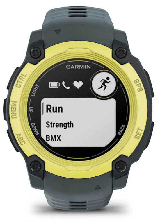 SMARTWATCH GARMIN INSTIN E 40MM AMARILLO SILICONA AZUL - detalle