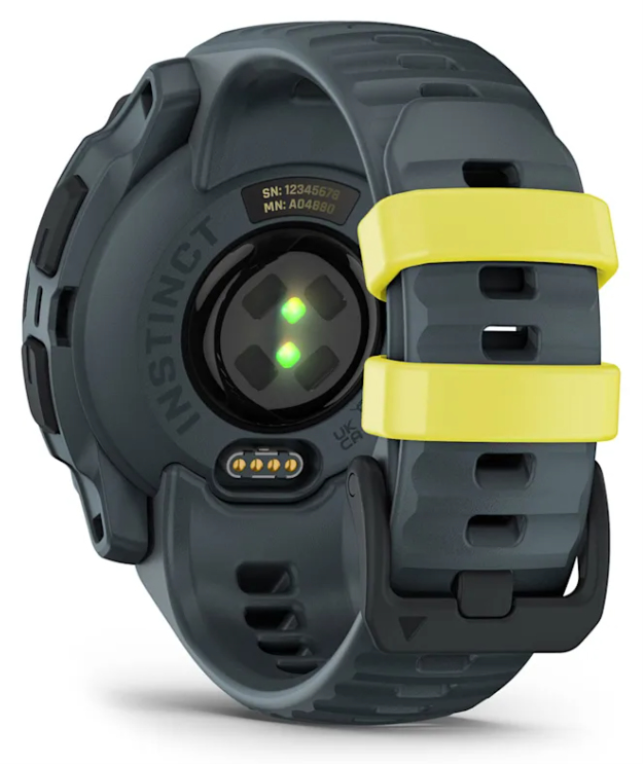 SMARTWATCH GARMIN INSTIN E 40MM AMARILLO SILICONA AZUL - detalle