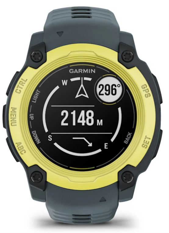 SMARTWATCH GARMIN INSTIN E 40MM AMARILLO SILICONA AZUL - detalle