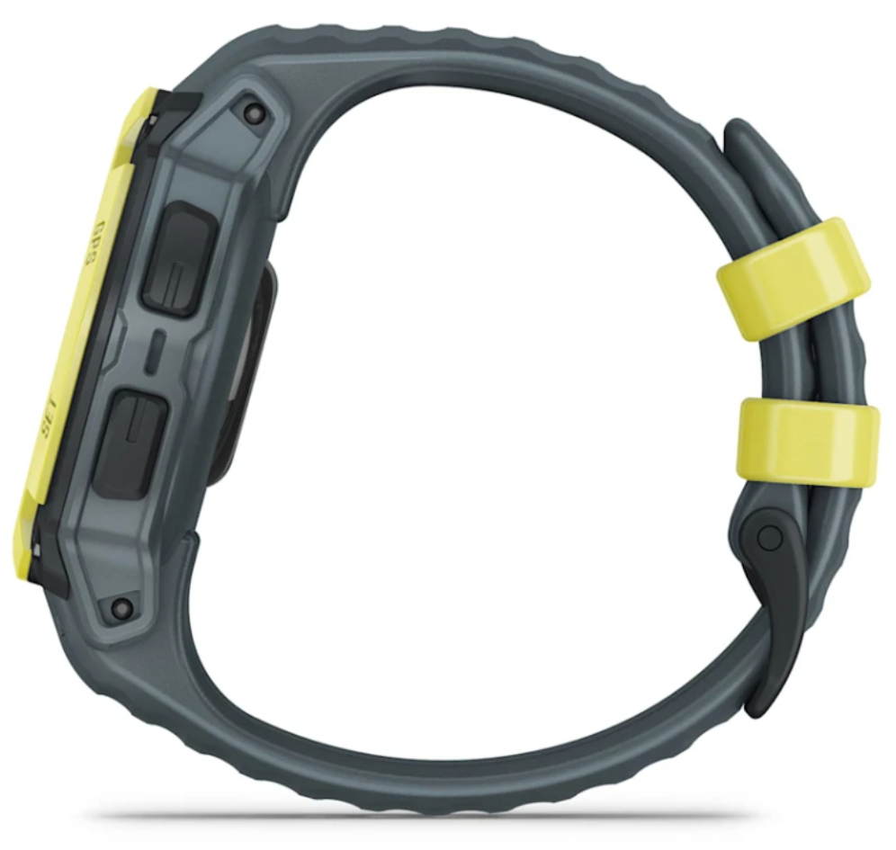 SMARTWATCH GARMIN INSTIN E 40MM AMARILLO SILICONA AZUL - detalle