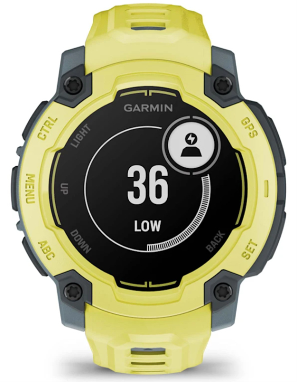 SMARTWATCH GARMIN INSTIN E 45MM AMARILLO CORREA SILICONA AMARILLA - detalle