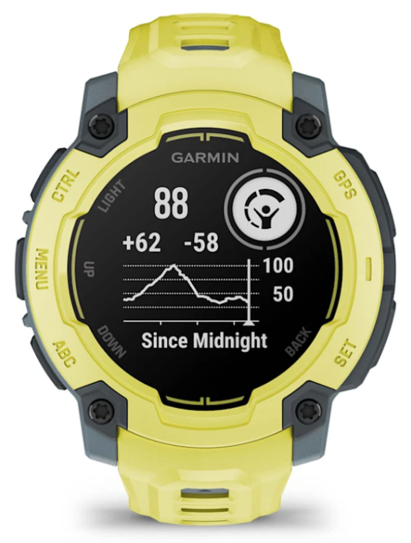 SMARTWATCH GARMIN INSTIN E 45MM AMARILLO CORREA SILICONA AMARILLA - detalle