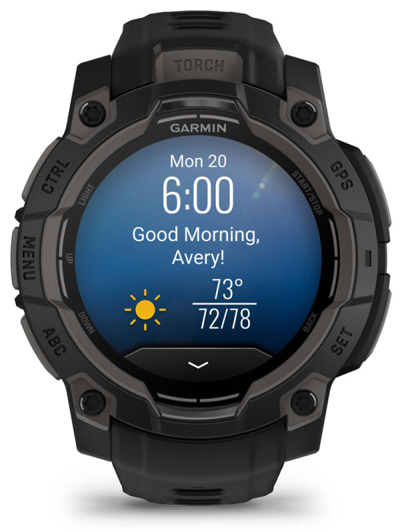 SMARTWATCH GARMIN INSTINCT 3 45MM AMOLED NEGRO CORREA NEGRA - detalle