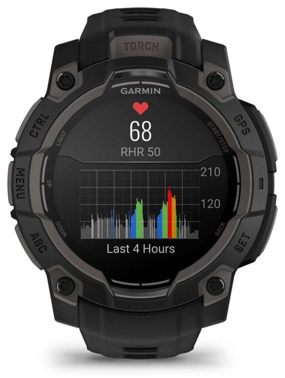 SMARTWATCH GARMIN INSTINCT 3 45MM AMOLED NEGRO CORREA NEGRA - detalle