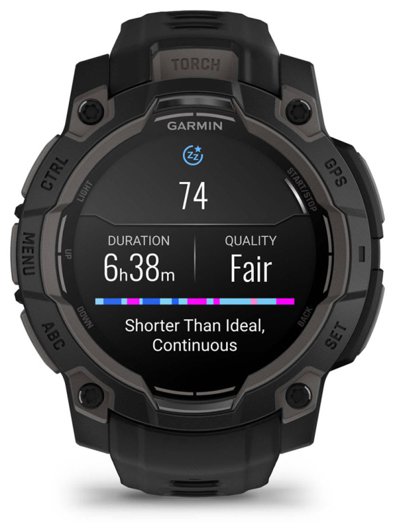 SMARTWATCH GARMIN INSTINCT 3 45MM AMOLED NEGRO CORREA NEGRA - detalle