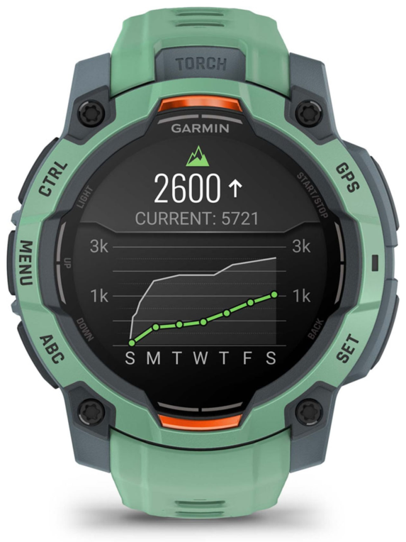 SMARTWATCH GARMIN INSTINCT 3 45MM AMOLED VERDE CORREA VERDE - detalle