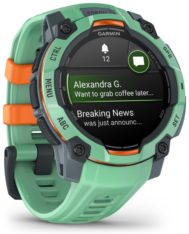 SMARTWATCH GARMIN INSTINCT 3 45MM AMOLED VERDE CORREA VERDE