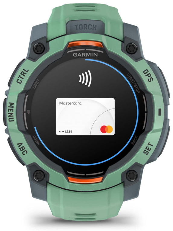 SMARTWATCH GARMIN INSTINCT 3 45MM AMOLED VERDE CORREA VERDE - detalle