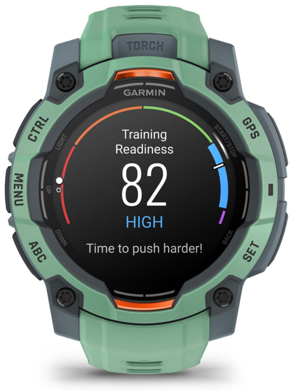 SMARTWATCH GARMIN INSTINCT 3 45MM AMOLED VERDE CORREA VERDE - detalle
