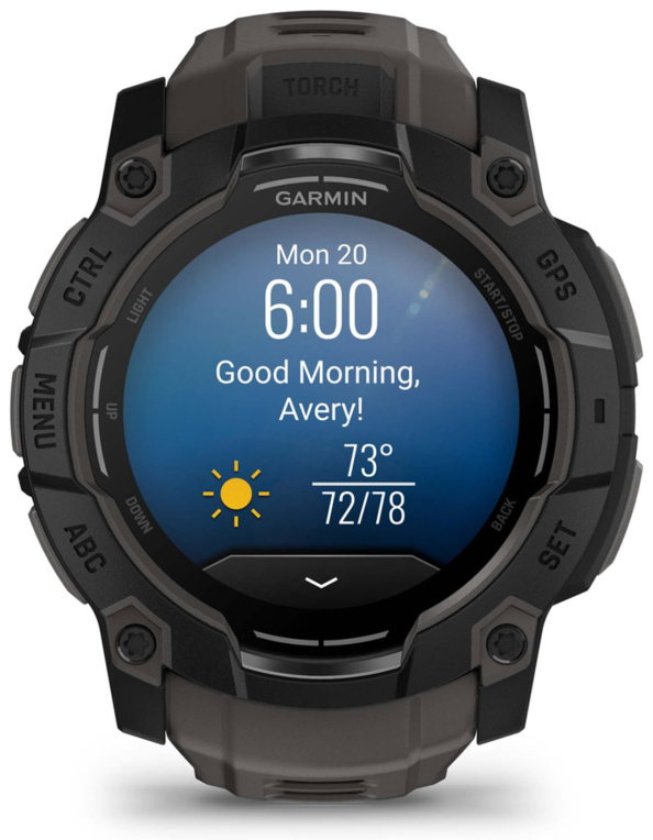 SMARTWATCH GARMIN INSTINCT 3 50MM AMOLED NEGRO CORREA NEGRA - detalle