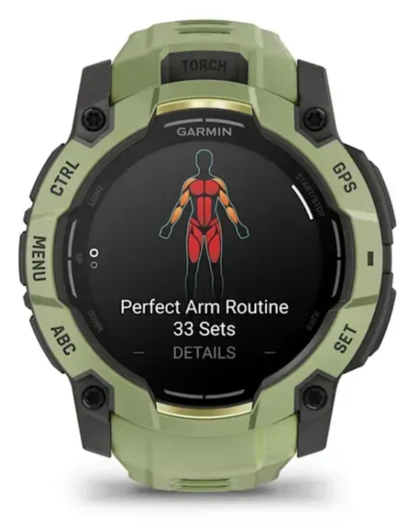 SMARTWATCH GARMIN INSTINCT 3 50MM AMOLED VERDE CORREA VERDE - detalle