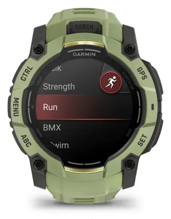 SMARTWATCH GARMIN INSTINCT 3 50MM AMOLED VERDE CORREA VERDE - detalle