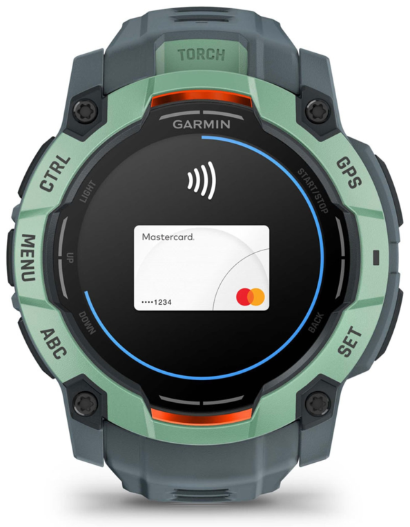 SMARTWATCH GARMIN INSTINCT 3 50MM AMOLED VERDE CORREA VERDE - detalle