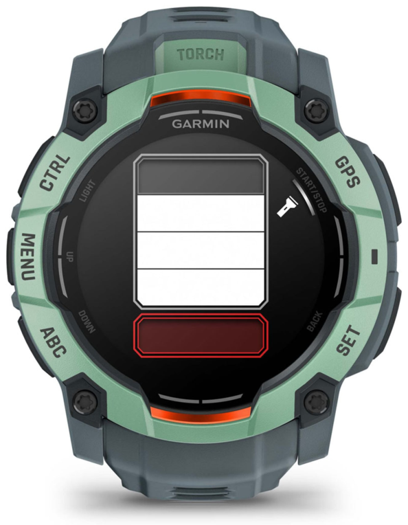 SMARTWATCH GARMIN INSTINCT 3 50MM AMOLED VERDE CORREA VERDE - detalle