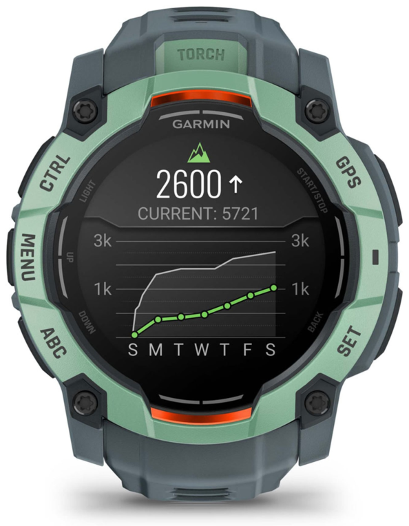 SMARTWATCH GARMIN INSTINCT 3 50MM AMOLED VERDE CORREA VERDE - detalle