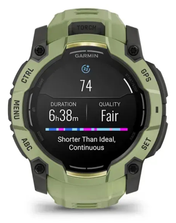 SMARTWATCH GARMIN INSTINCT 3 50MM AMOLED VERDE CORREA VERDE - detalle