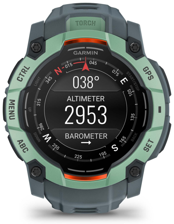 SMARTWATCH GARMIN INSTINCT 3 50MM AMOLED VERDE CORREA VERDE - detalle