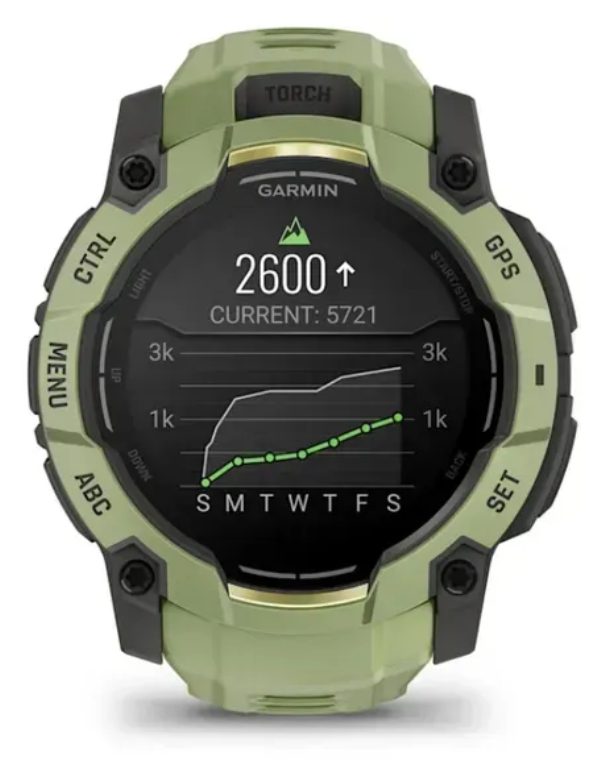 SMARTWATCH GARMIN INSTINCT 3 50MM AMOLED VERDE CORREA VERDE - detalle