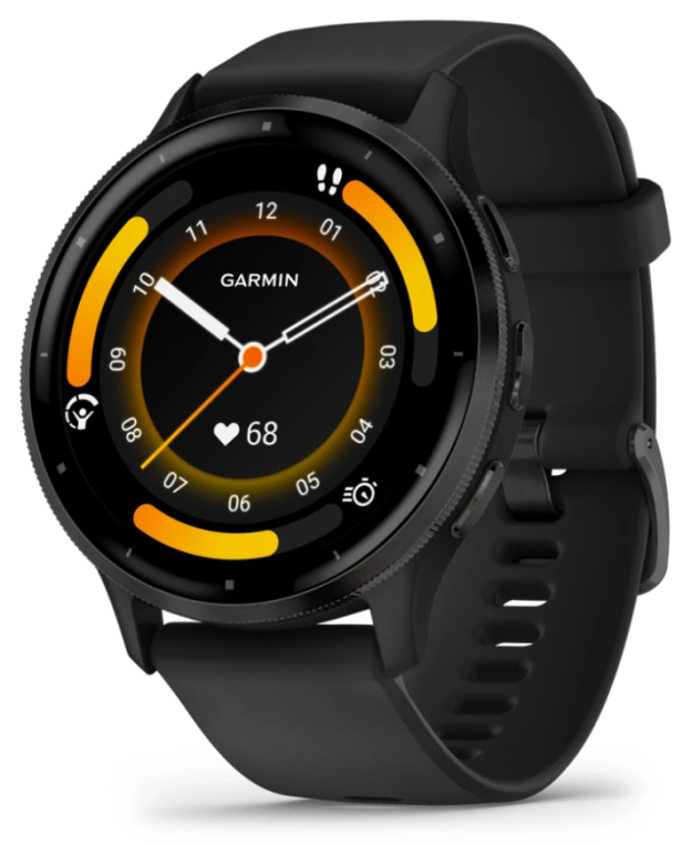 Garmin Venu 3 3.56 cm (1.4") AMOLED 45 mm Digital 454 x 454 Pixeles Pantalla táctil Negro Wifi GPS (satélite)