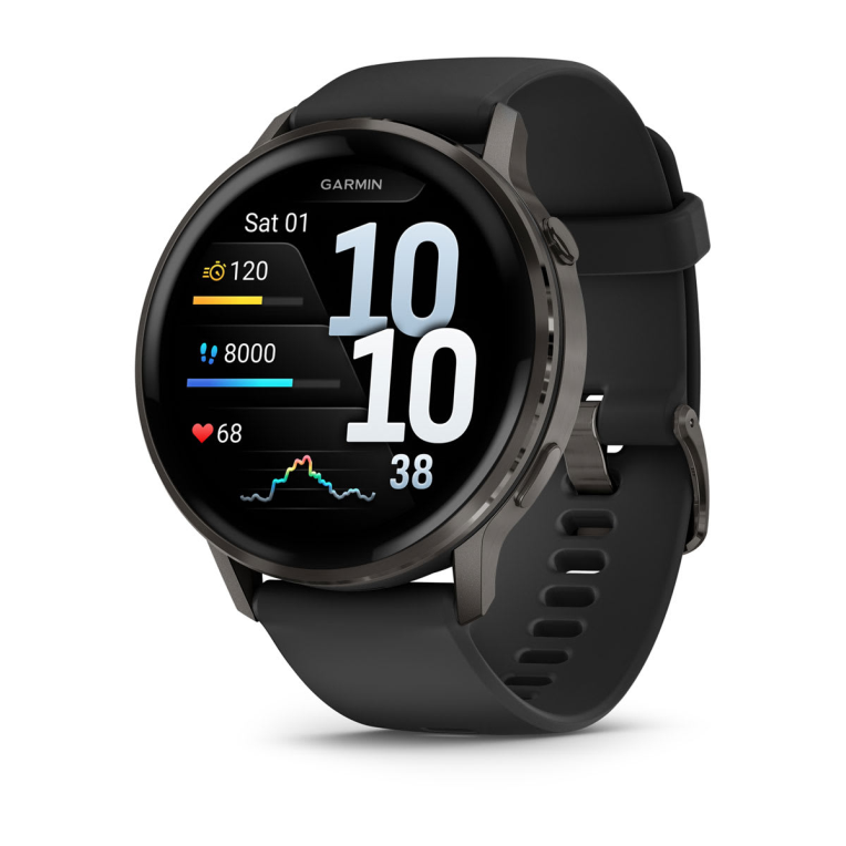 Garmin Venu 4 3.56 cm (1.4") AMOLED 45 mm Digital 454 x 454 Pixeles Pantalla táctil Negro Wifi GPS (satélite)