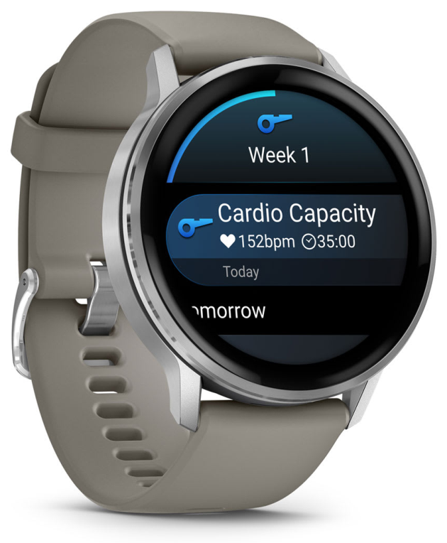 SMARTWATCH GARMIN VENU 4 45 MM BISEL PLATEADO - detalle
