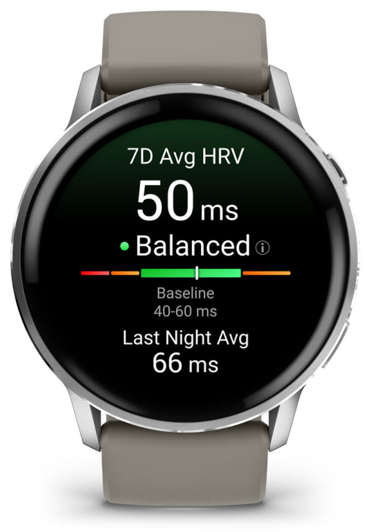 SMARTWATCH GARMIN VENU 4 45 MM BISEL PLATEADO - detalle