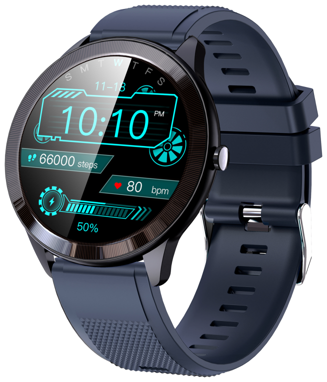 SMARTWATCH LEOTEC 1,28" MULTISPORT WAVE AZUL PANTALLA REDONDA - detalle