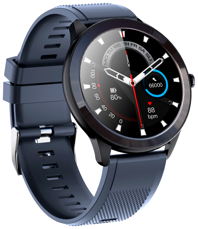SMARTWATCH LEOTEC 1,28" MULTISPORT WAVE AZUL PANTALLA REDONDA - detalle