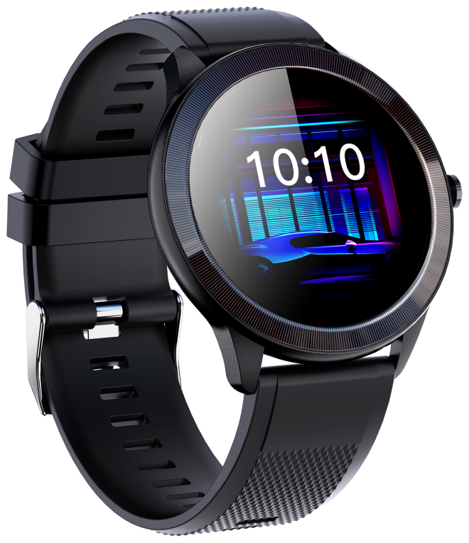 SMARTWATCH LEOTEC 1,28" MULTISPORT WAVE NEGRO PANTALLA REDONDA - detalle