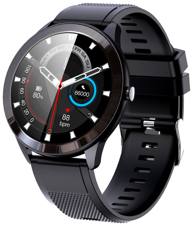 SMARTWATCH LEOTEC 1,28" MULTISPORT WAVE NEGRO PANTALLA REDONDA - detalle