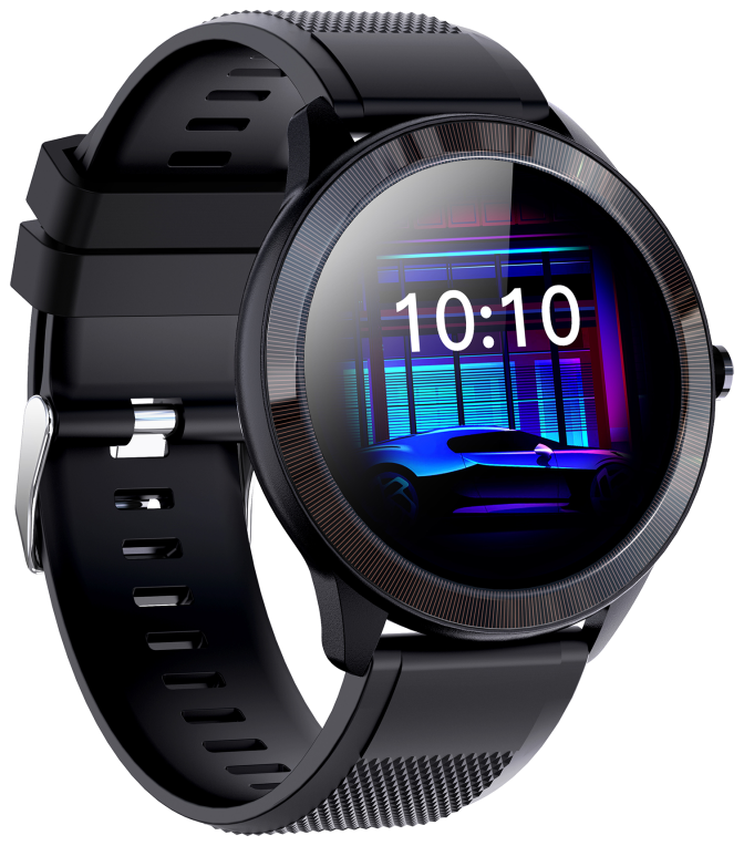 SMARTWATCH LEOTEC 1,28" MULTISPORT WAVE NEGRO PANTALLA REDONDA - detalle