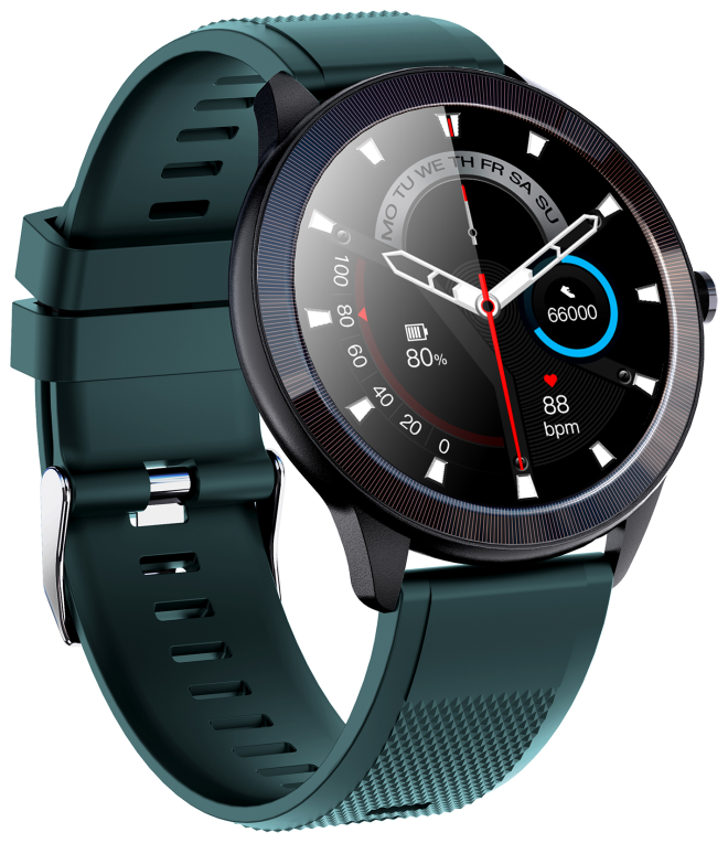 SMARTWATCH LEOTEC 1,28" MULTISPORT WAVE VERDE PANTALLA REDONDA - detalle