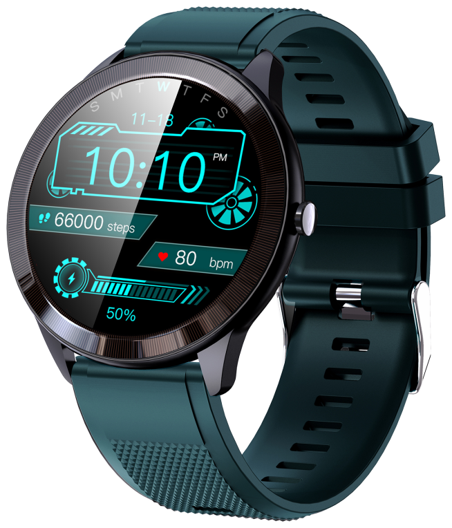 SMARTWATCH LEOTEC 1,28" MULTISPORT WAVE VERDE PANTALLA REDONDA - detalle