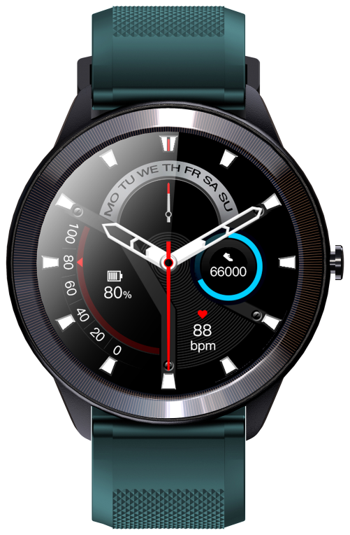 SMARTWATCH LEOTEC 1,28" MULTISPORT WAVE VERDE PANTALLA REDONDA - detalle