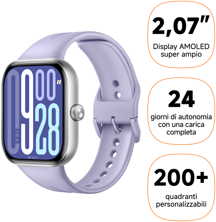 SMARTWATCH XIAOMI REDMI WATCH 5 LAVENDER PURPLE - detalle