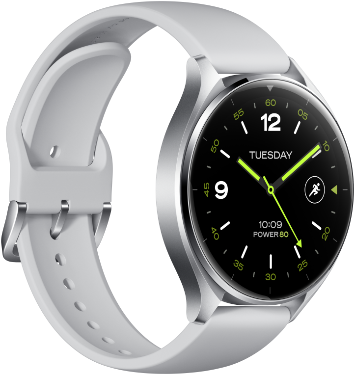 SMARTWATCH XIAOMI WATCH 2 4G SILVER CASE WITH GRAY TPU STRAP - detalle
