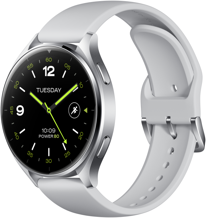 SMARTWATCH XIAOMI WATCH 2 4G SILVER CASE WITH GRAY TPU STRAP - detalle