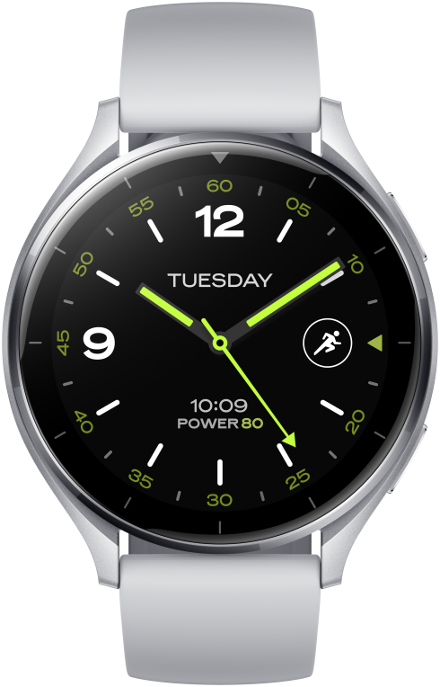 SMARTWATCH XIAOMI WATCH 2 4G SILVER CASE WITH GRAY TPU STRAP