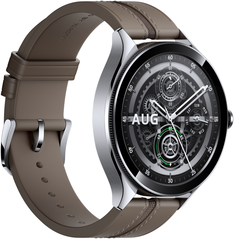 SMARTWATCH XIAOMI WATCH 2 PRO SILVER CASE WITH BROWN STRAP - detalle