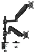 AISENS Soporte de Mesa Eco Contrapeso Giratorio e Inclinable Para Monitor/TV 9kg (3 Pivotes. 2 Brazos) de 17-32". Negro